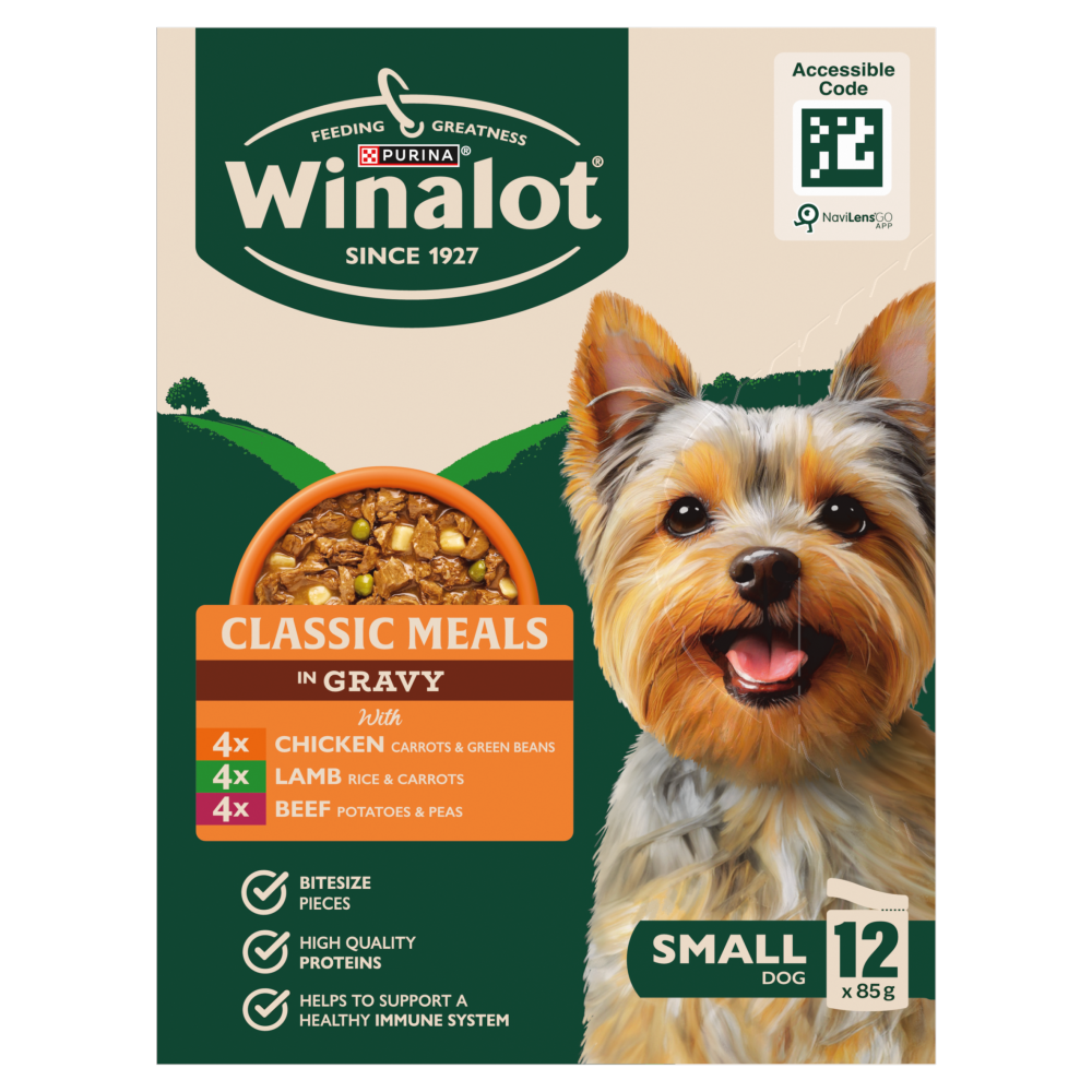 Winalot Meaty Chunks Small Dog Mixed in Gravy with Chicken, Lamb & Beef Wet Dog Food