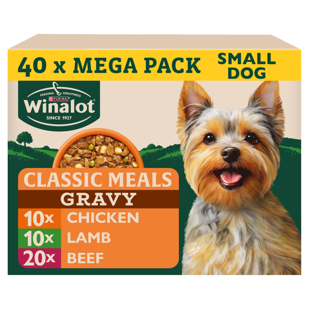 Winalot Meaty Chunks Small Dog Mixed in Gravy with Chicken, Lamb & Beef Wet Dog Food