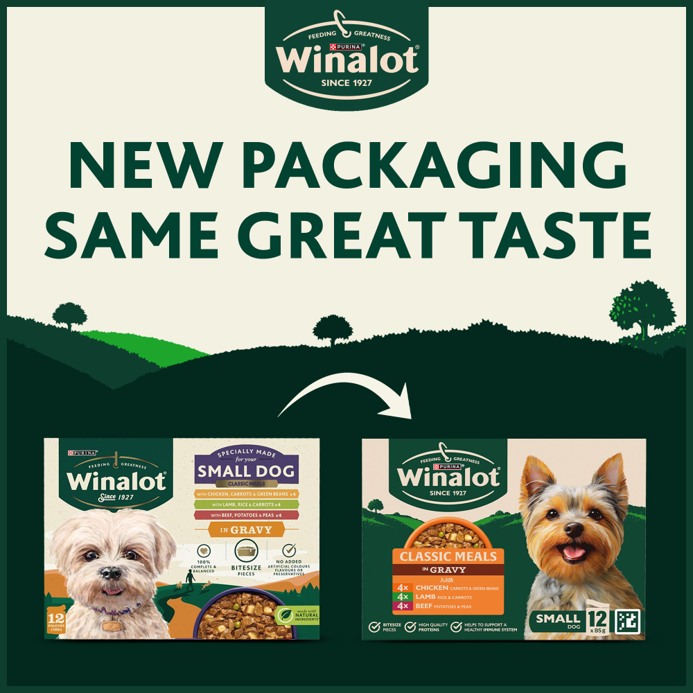 Winalot Meaty Chunks Small Dog Mixed in Gravy with Chicken, Lamb & Beef Wet Dog Food