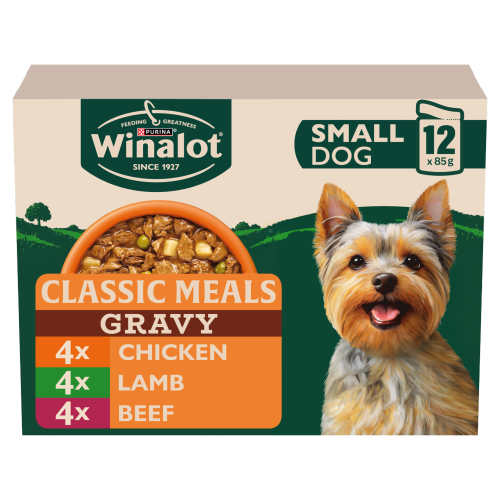 Winalot Meaty Chunks Small Dog Mixed in Gravy with Chicken, Lamb & Beef Wet Dog Food