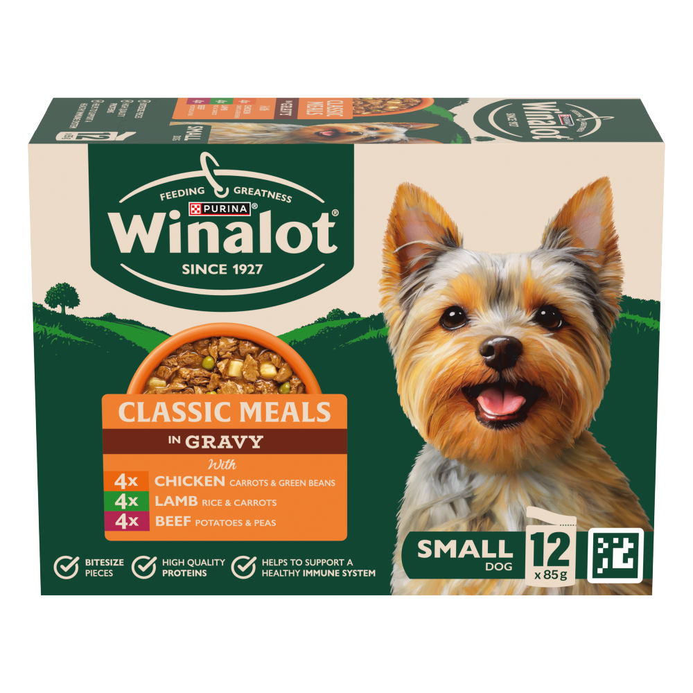 Winalot Meaty Chunks Small Dog Mixed in Gravy with Chicken, Lamb & Beef Wet Dog Food