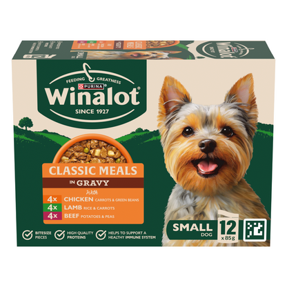 Winalot Meaty Chunks Small Dog Mixed in Gravy with Chicken, Lamb & Beef Wet Dog Food