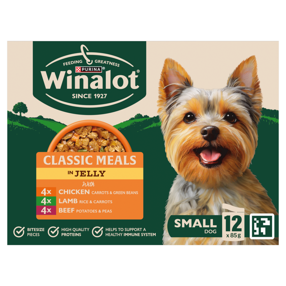 Winalot Meaty Chunks Small Dog Mixed in Jelly with Chicken, Lamb & Beef Wet Dog Food