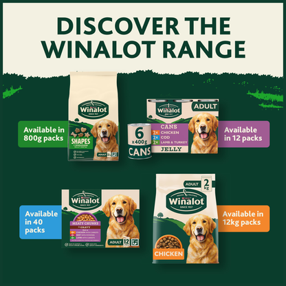Winalot Meaty Chunks Small Dog Mixed in Jelly with Chicken, Lamb & Beef Wet Dog Food