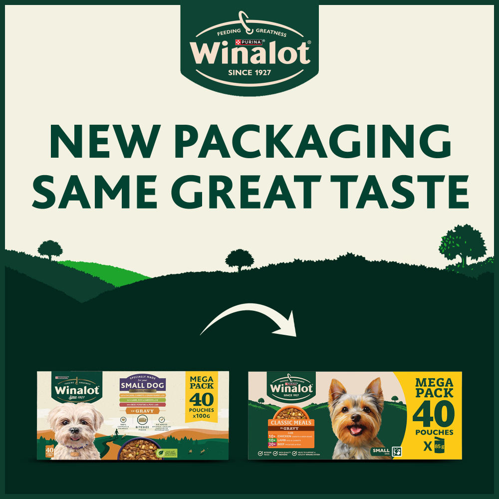 Winalot Meaty Chunks Small Dog Mixed in Jelly with Chicken, Lamb & Beef Wet Dog Food