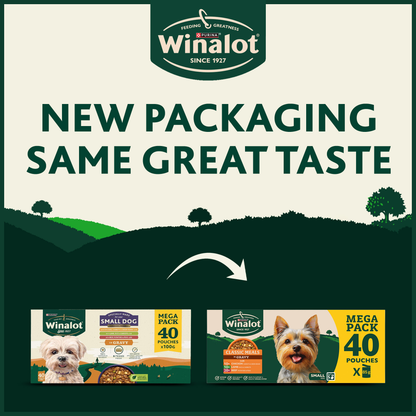 Winalot Meaty Chunks Small Dog Mixed in Jelly with Chicken, Lamb & Beef Wet Dog Food