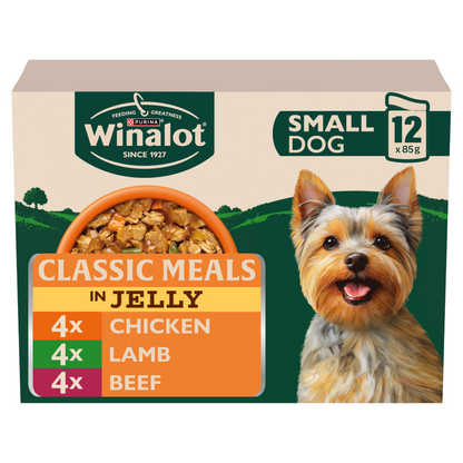 Winalot Meaty Chunks Small Dog Mixed in Jelly with Chicken, Lamb & Beef Wet Dog Food