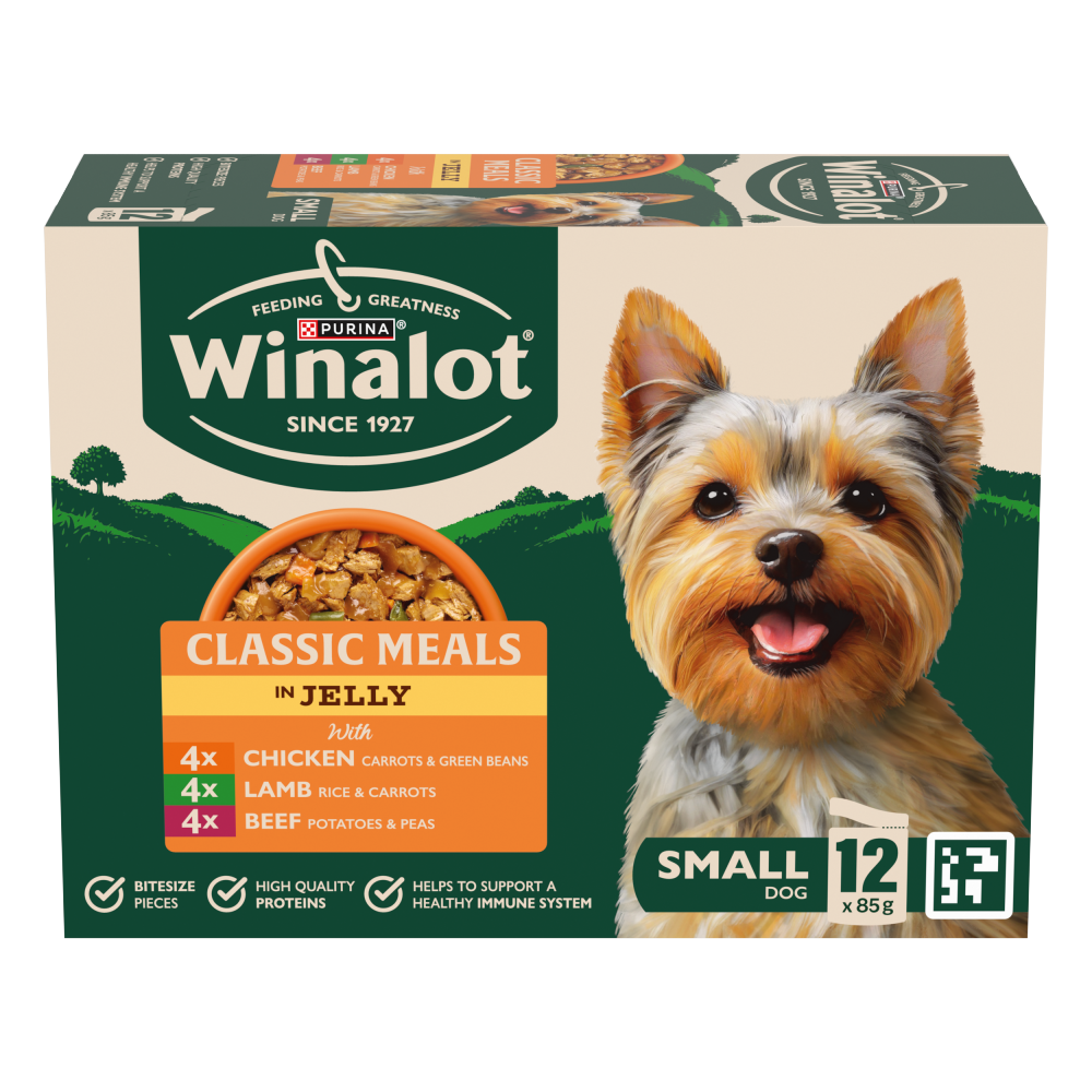 Winalot Meaty Chunks Small Dog Mixed in Jelly with Chicken, Lamb & Beef Wet Dog Food