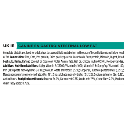 Purina Pro Plan Veterinary Diets EN Canine Gastrointestinal Low Fat Adult Dry Dog Food