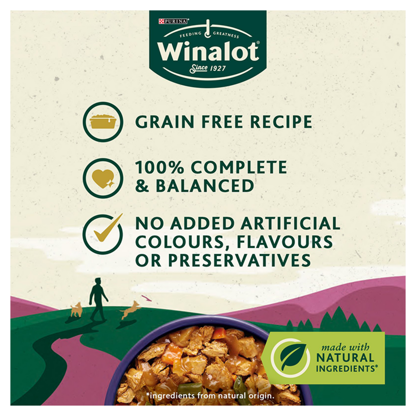 Winalot Meaty Chunks Mixed Rich in Chicken, Beef & Lamb in Gravy Adult Wet Dog Food Pouches Mega Pack