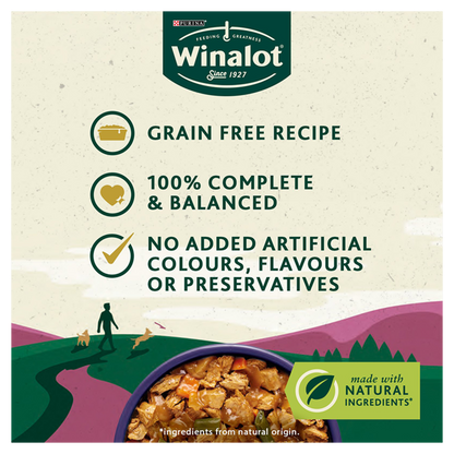 Winalot Meaty Chunks Mixed Rich in Chicken, Beef & Lamb in Gravy Adult Wet Dog Food Pouches Mega Pack