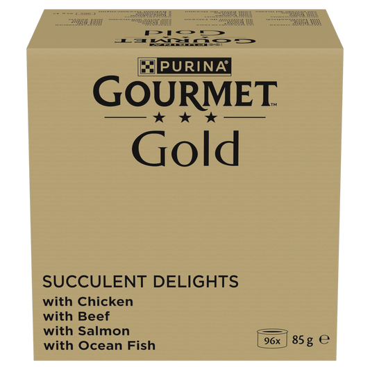 Purina Gourmet Gold Succulent Delights with Chicken, Salmon, Beef & Ocean Fish Adult Wet Cat Food