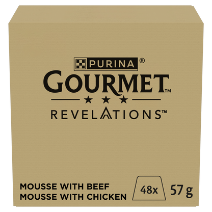 Purina Gourmet Revelations Mousse with Chicken and with Beef with Cascading Gravy Adult Wet Cat Food