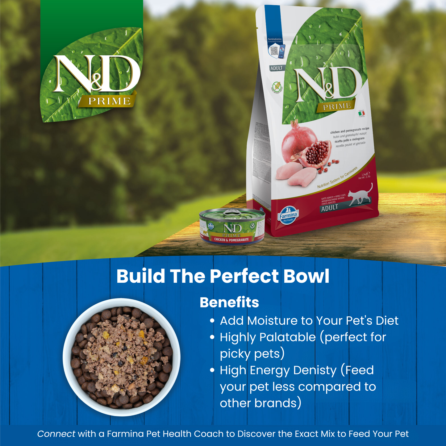 N&D Prime Adult Wet Cat Food - Chicken & Pomegranate