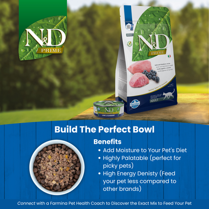 N&D Prime Adult Wet Cat Food - Lamb & Blueberry