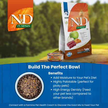 N&D Pumpkin Adult Wet Cat Food - Venison & Pumpkin