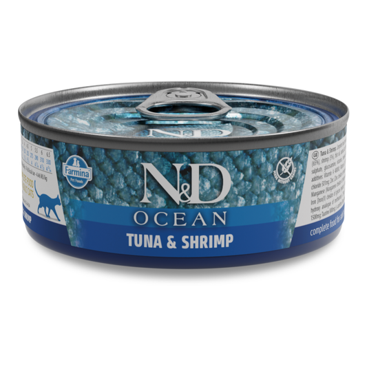 N&D Ocean Adult Wet Cat Food - Tuna & Shrimp