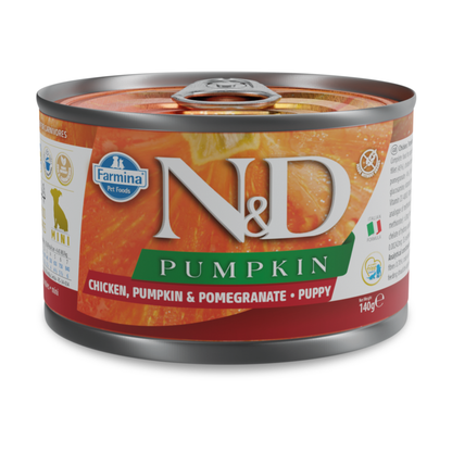 N&D Pumpkin Puppy Mini Wet Dog Food - Chicken, Pumpkin & Pomegranate