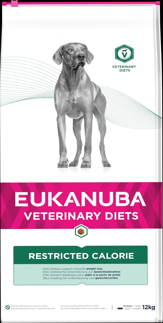 Front View of Eukanuba Veterinary Diets Restricted Calorie Dry Dog Food - 12kg
