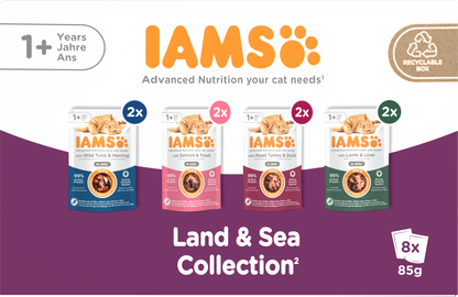 Iams Delights Adult Land & Sea Collection in Jelly Wet Cat Food