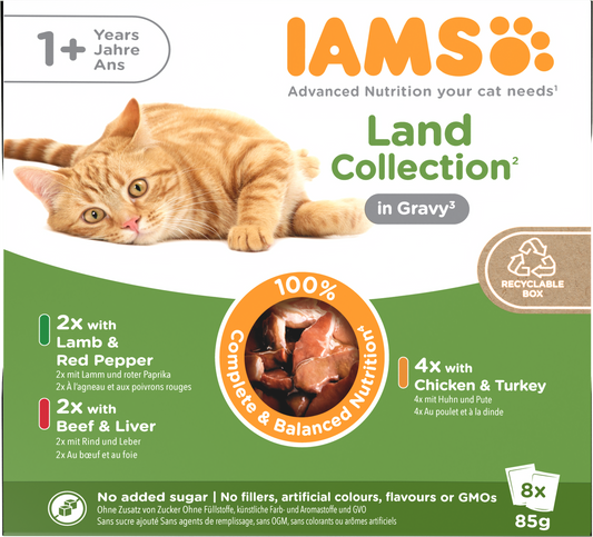 Iams Delights Adult Land Collection in Gravy Wet Cat Food
