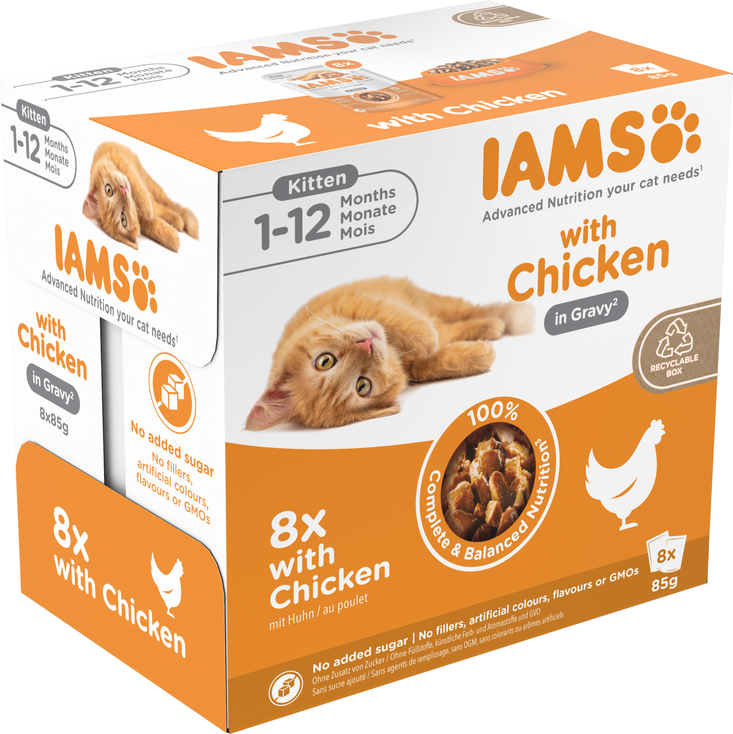 Iams Delights Kitten Wet Cat Food with Chicken in Gravy