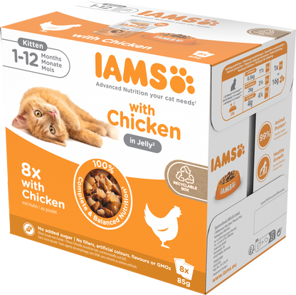 Iams Delights Kitten Wet Cat Food with Chicken in Jelly