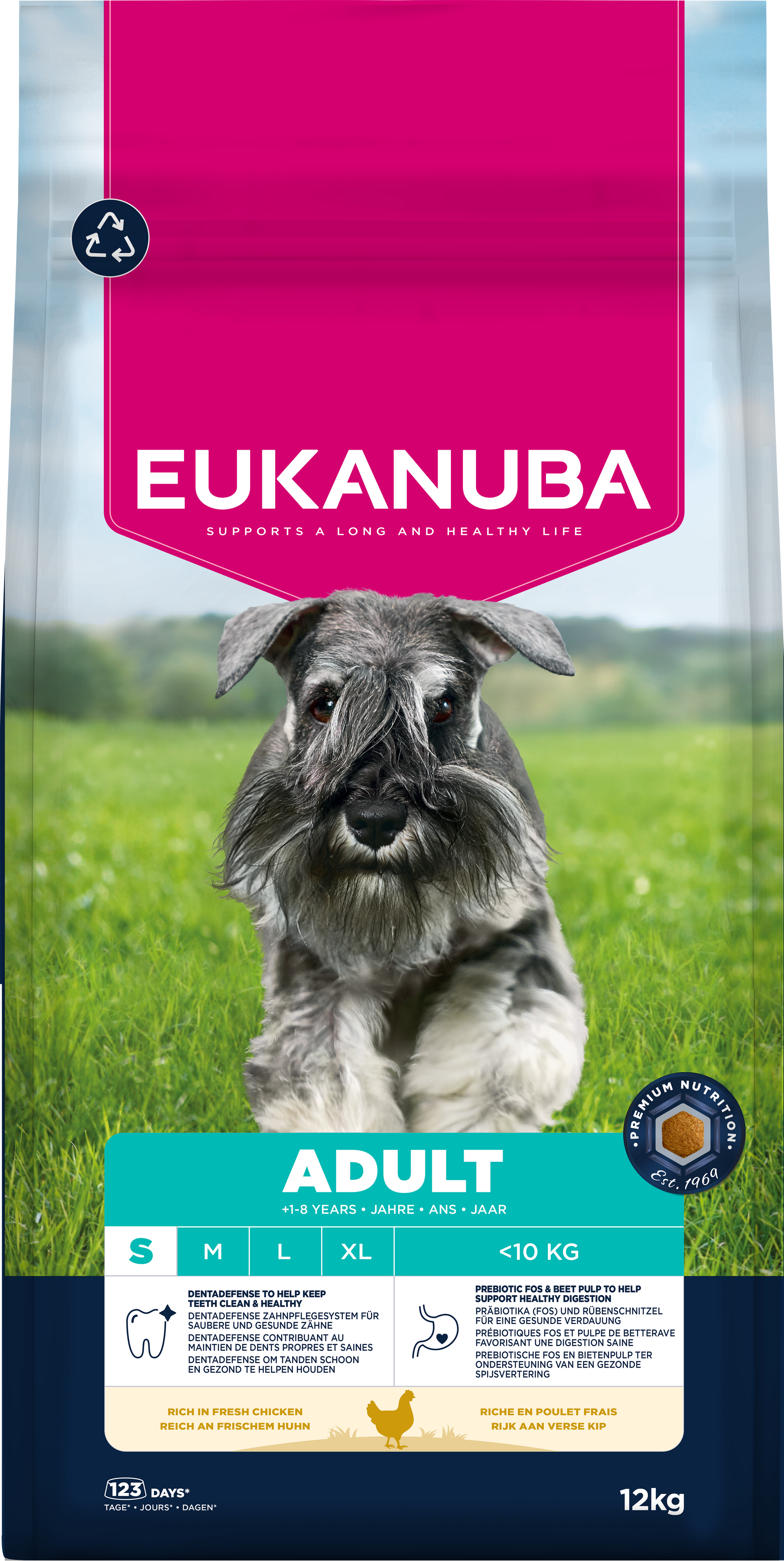 Eukanuba Adult Small Breed Dry Dog Food - Chicken - 3kg, 7.5kg & 12kg