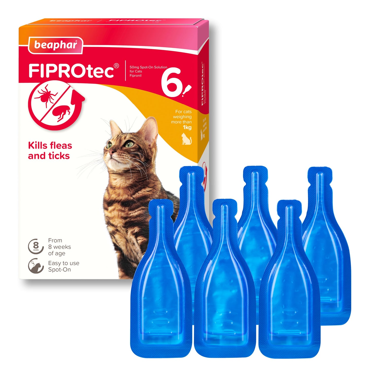 Beaphar FIPROtec Flea & Tick Spot-On Solution for Cats