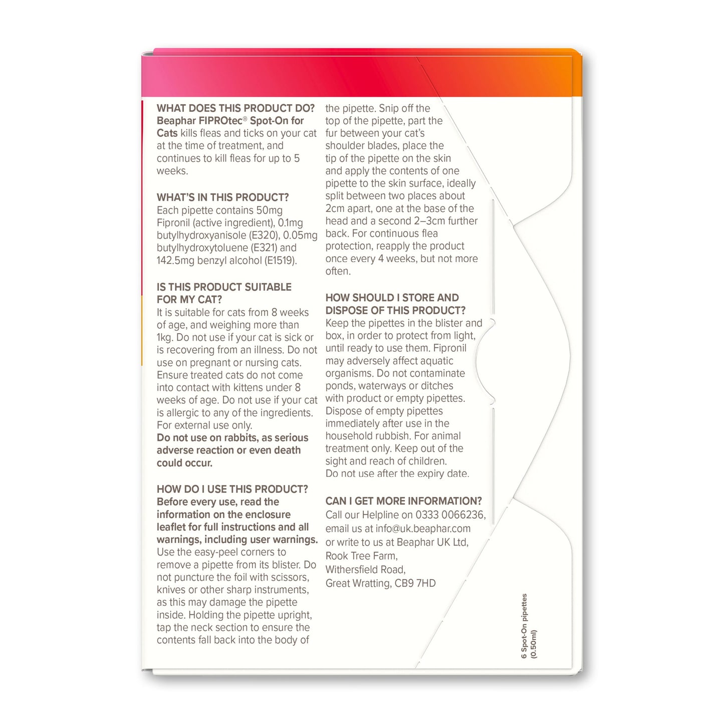 Beaphar FIPROtec Flea & Tick Spot-On Solution for Cats