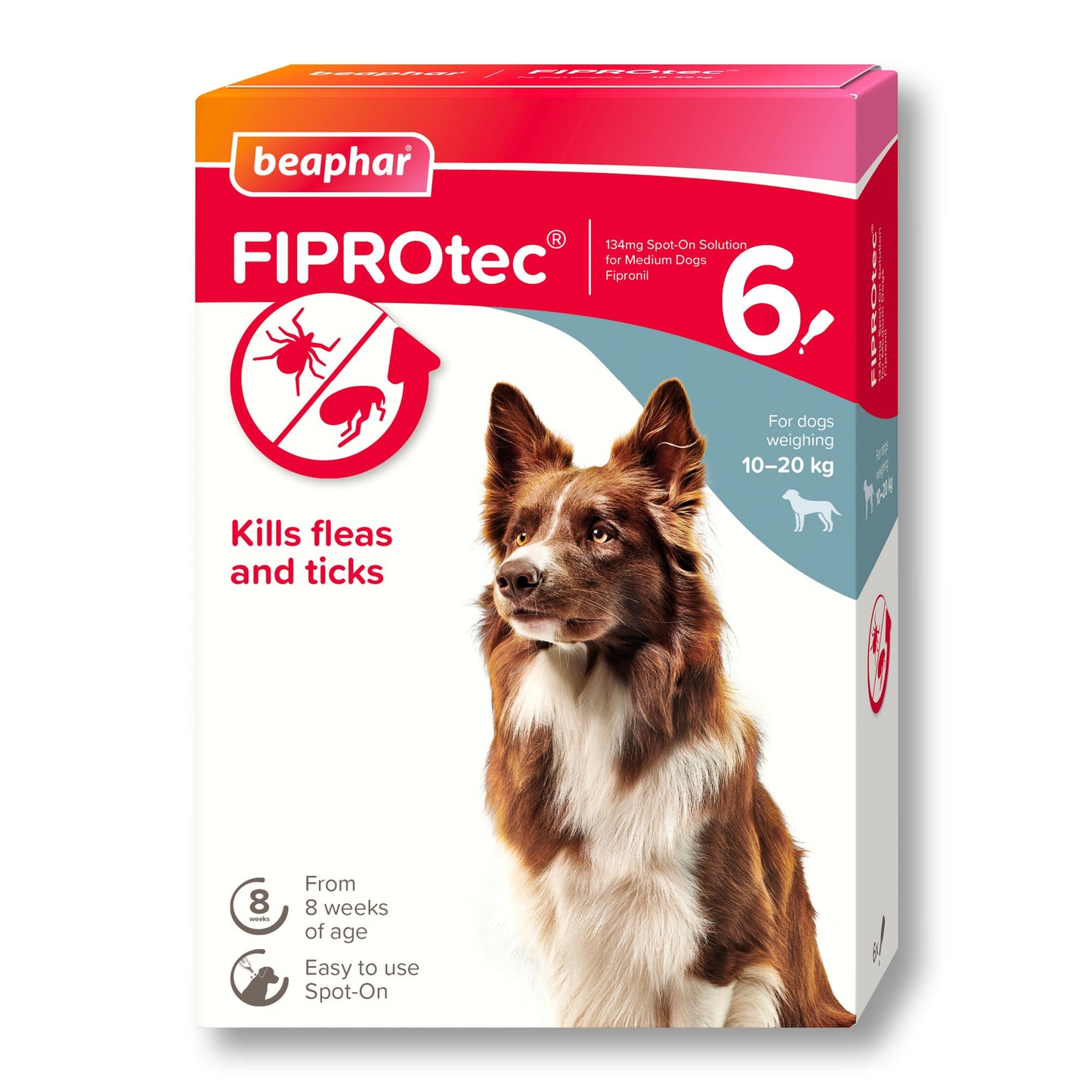 Beaphar FIPROtec Flea & Tick Spot-On Solution for Medium Dogs (10-20kg)