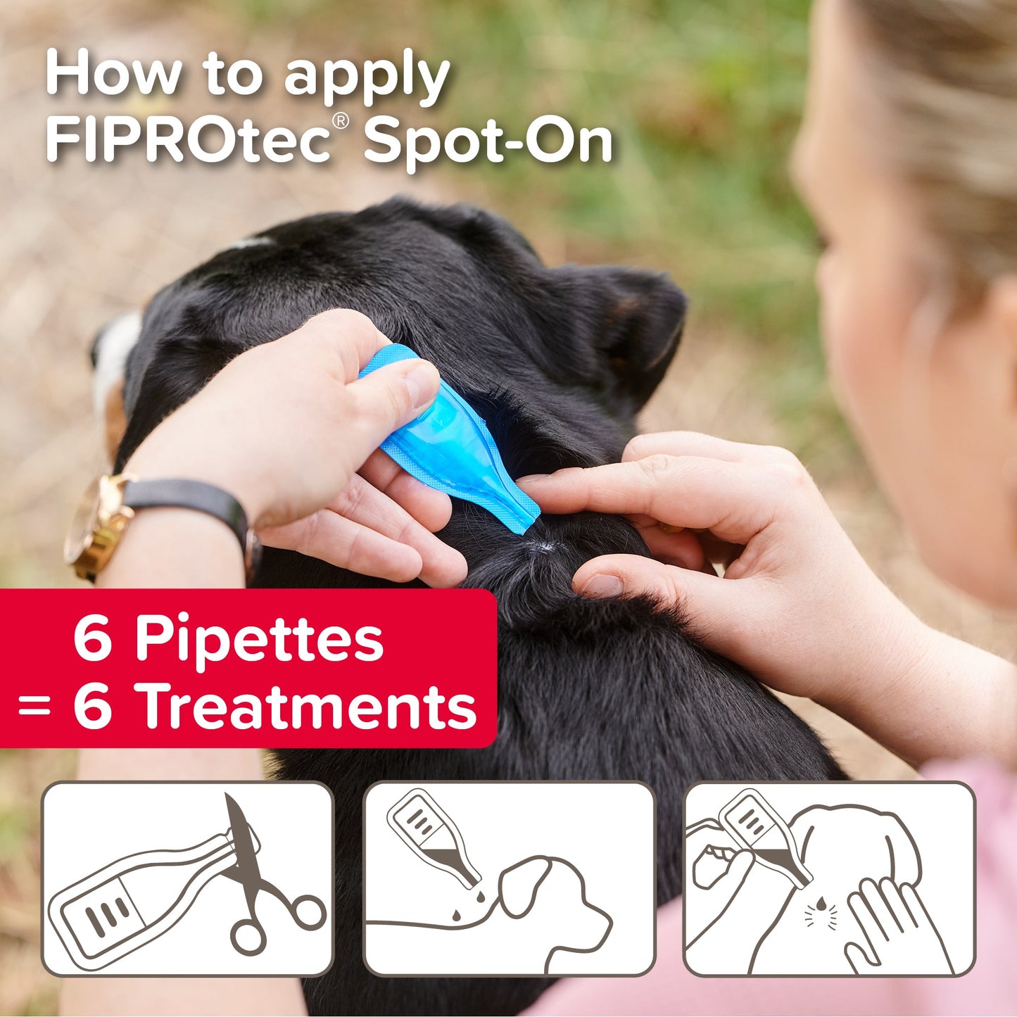 Beaphar FIPROtec Flea & Tick Spot-On Solution for Medium Dogs (10-20kg)