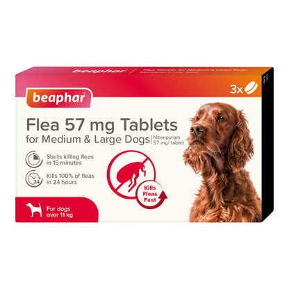 Beaphar Flea Tablets for Medium & Large Dogs (over 11kg)