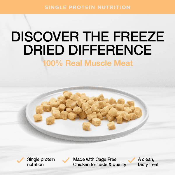 Real Simplicity Freeze Dried Single Protein Bites Farm Raised Chicken Adult Cat Treat