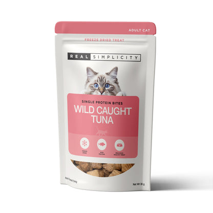 Real Simplicity Freeze Dried Single Protein Bites Wild Caught Tuna Adult Cat Treat