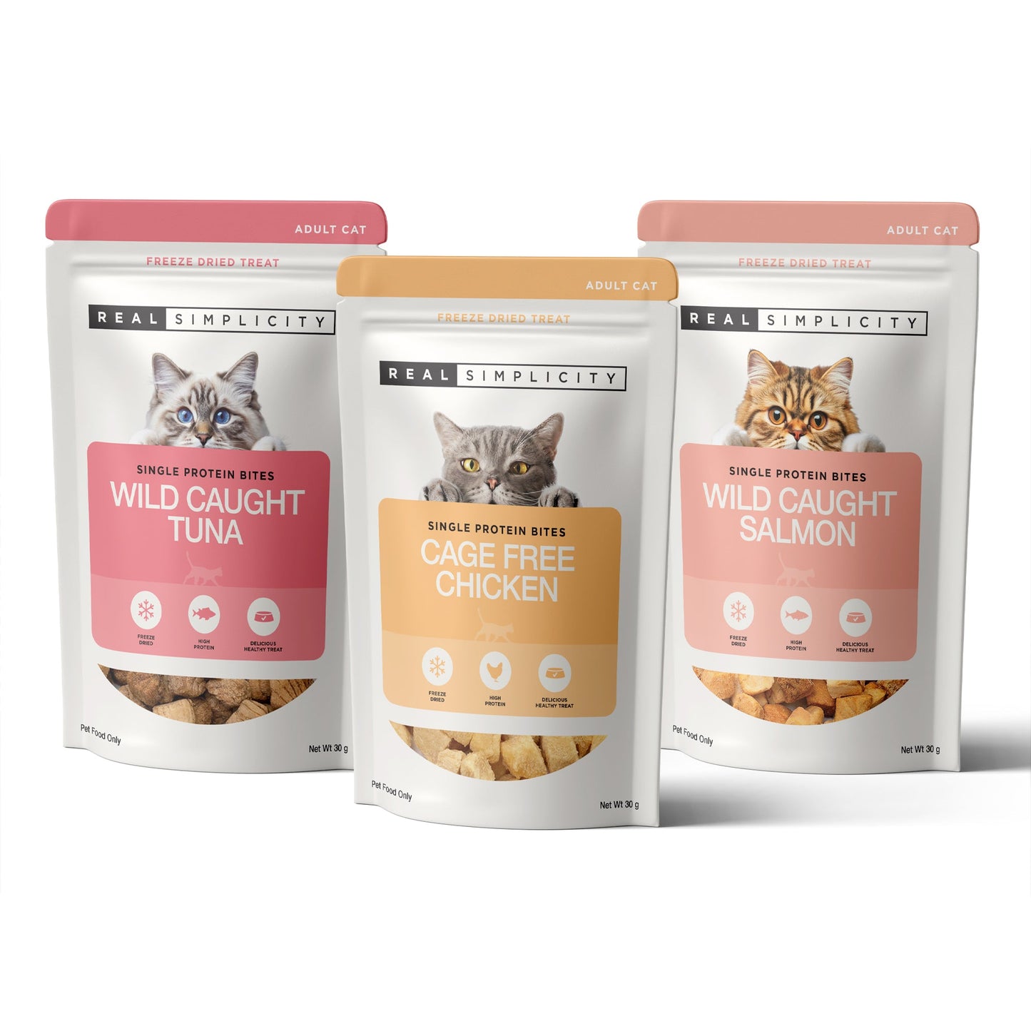 Real Simplicity Freeze Dried Single Protein Bites Wild Caught Tuna Adult Cat Treat