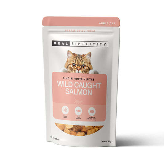 Real Simplicity Freeze Dried Single Protein Bites Wild Caught Salmon Adult Cat Treat