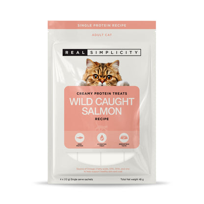 Real Simplicity Creamy Protein Treats Wild Caught Salmon Adult Cat Treat
