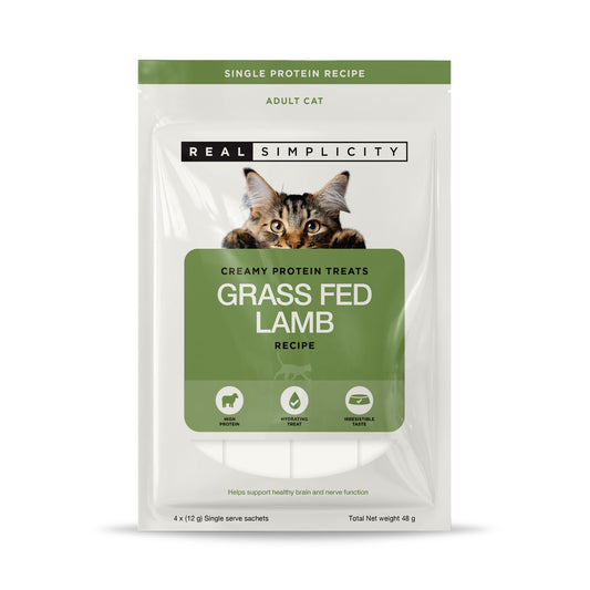 Real Simplicity Creamy Protein Treats Grass Fed Lamb Adult Cat Treat