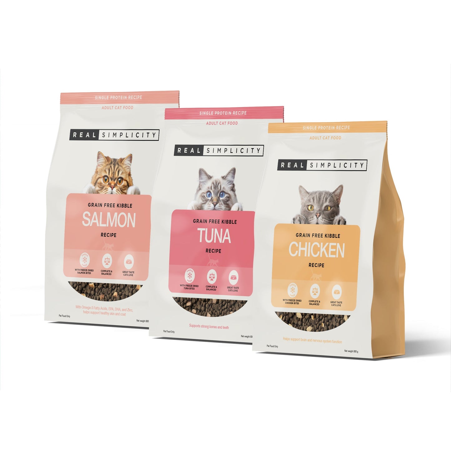 Real Simplicity Grain Free Kibble Wild Caught Salmon Adult Dry Cat Food