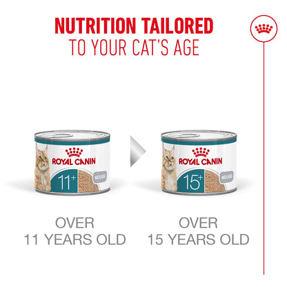 Royal Canin Ageing 11+ Senior Ultra Soft Mousse Can Wet Cat Food