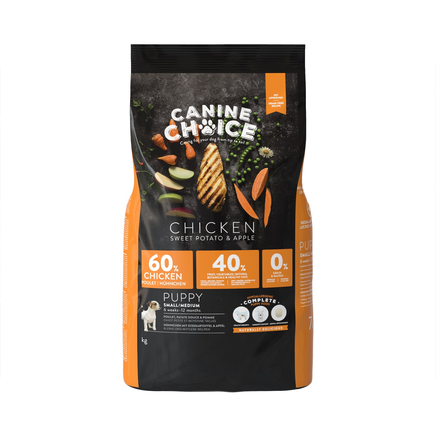 Canine Choice Grain-Free Small & Medium Puppy Dry Dog Food – Chicken | 7KG