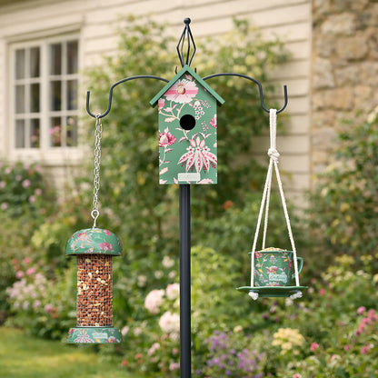 Cath Kidston Green Floral Peanut Bird Feeder