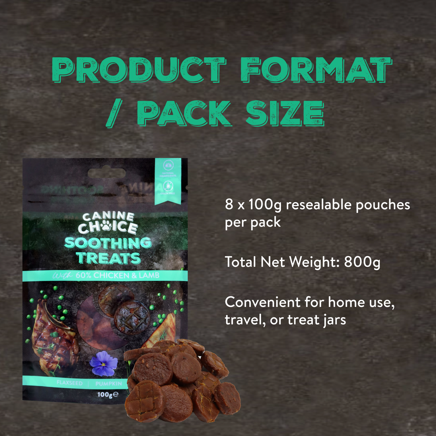 Canine Choice Soothing Dog Treats - Chicken & Lamb | 100g