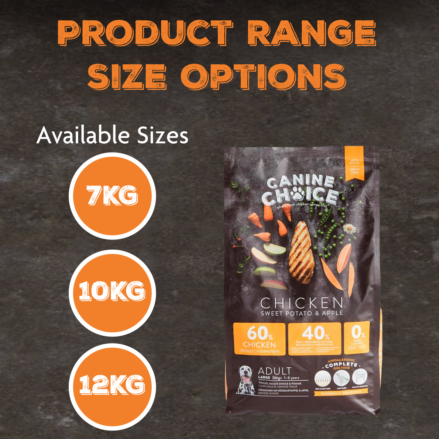 Canine Choice Super Premium Grain-Free Medium Adult Dry Dog Food – Chicken | 10KG