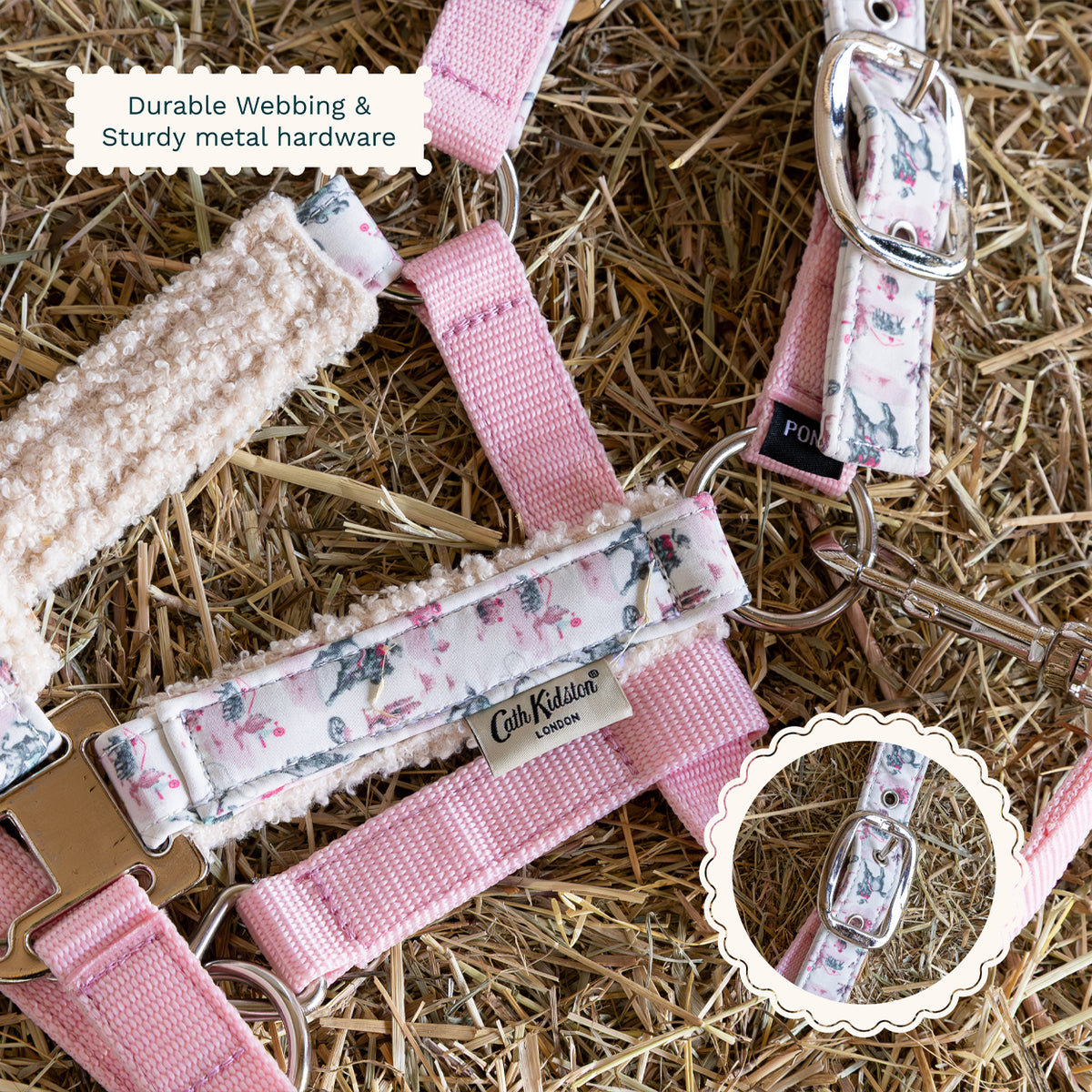 Cath Kidston Equestrian Cowgirl Headcollar & Lead Rope Set