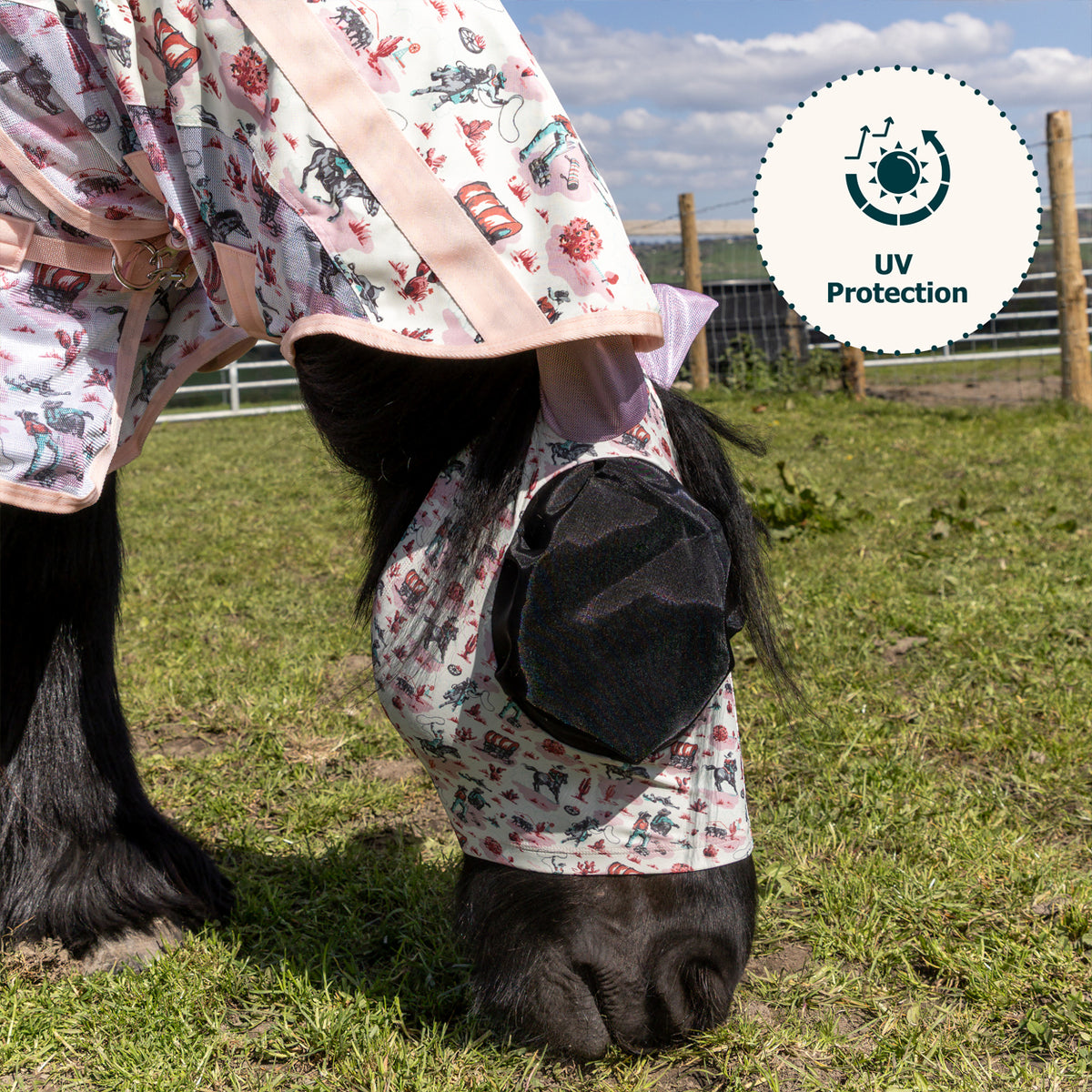 Cath Kidston Equestrian Cowgirl Lycra Fly Mask