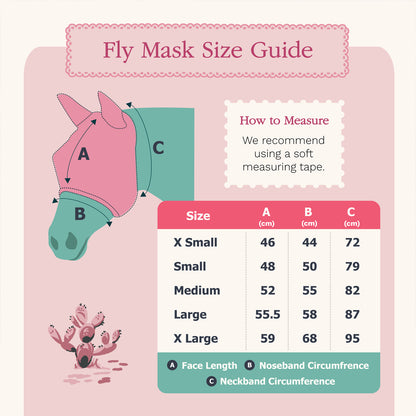 Cath Kidston Equestrian Cowgirl Lycra Fly Mask