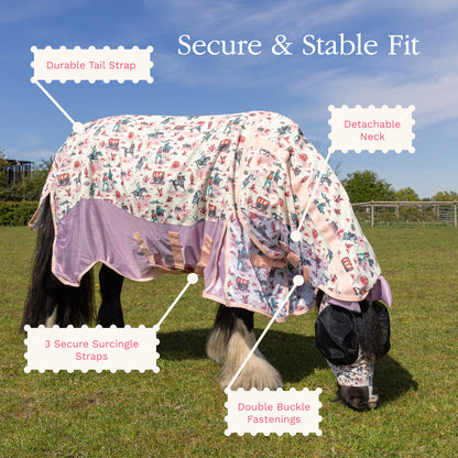 Cath Kidston Equestrian Cowgirl Rain Sheet & Fly Rug Combo