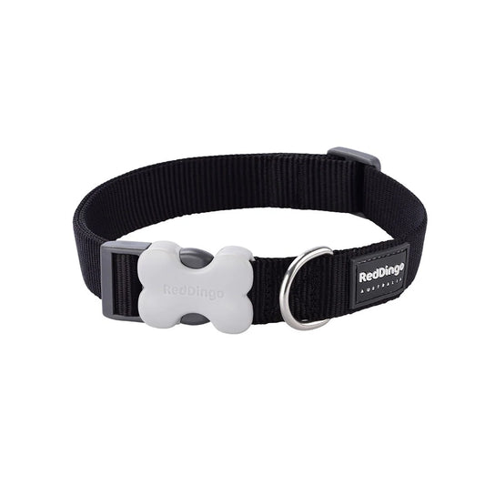 Red Dingo Plain Black Dog Collar